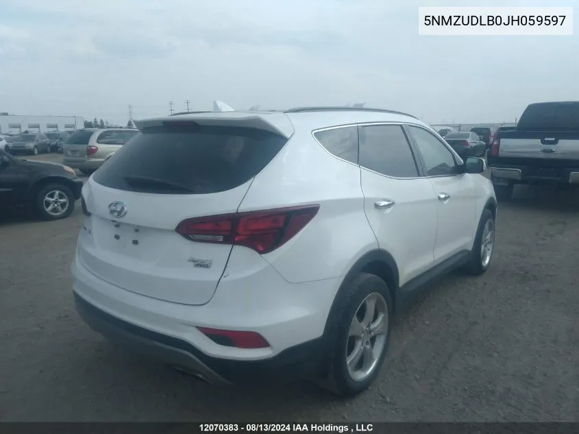 5NMZUDLB0JH059597 2018 Hyundai Santa Fe Sport