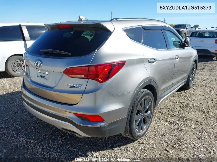 2018 Hyundai Santa Fe Sport 2.0T Ultimate VIN: 5XYZUDLA1JG515379 Lot: 12094622