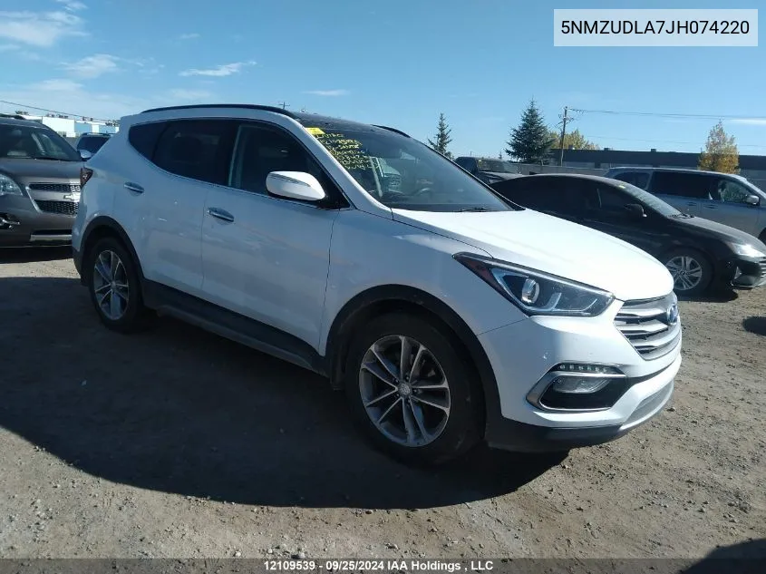 2018 Hyundai Santa Fe Sport VIN: 5NMZUDLA7JH074220 Lot: 12109539