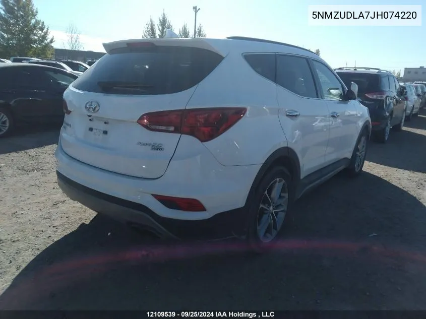 2018 Hyundai Santa Fe Sport VIN: 5NMZUDLA7JH074220 Lot: 12109539