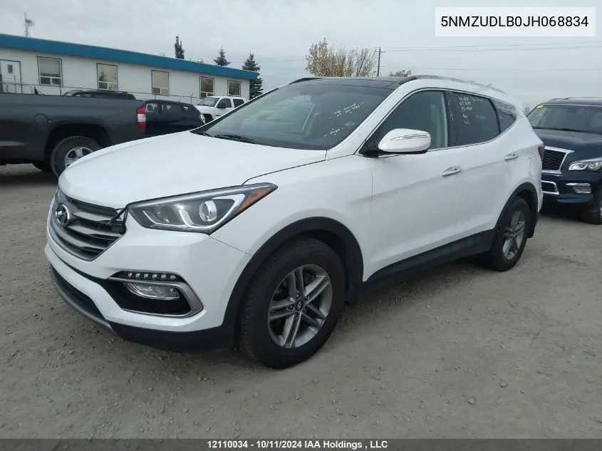 2018 Hyundai Santa Fe Sport 2.4 Se VIN: 5NMZUDLB0JH068834 Lot: 12110034