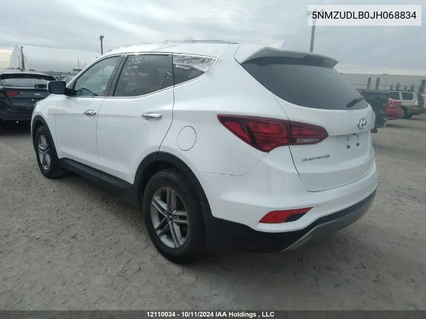 2018 Hyundai Santa Fe Sport 2.4 Se VIN: 5NMZUDLB0JH068834 Lot: 12110034