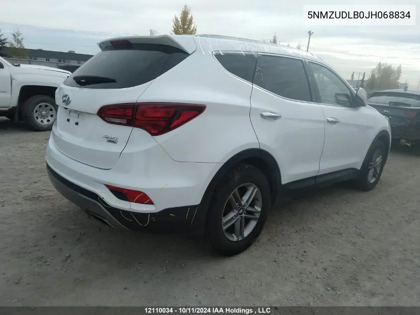 2018 Hyundai Santa Fe Sport 2.4 Se VIN: 5NMZUDLB0JH068834 Lot: 12110034