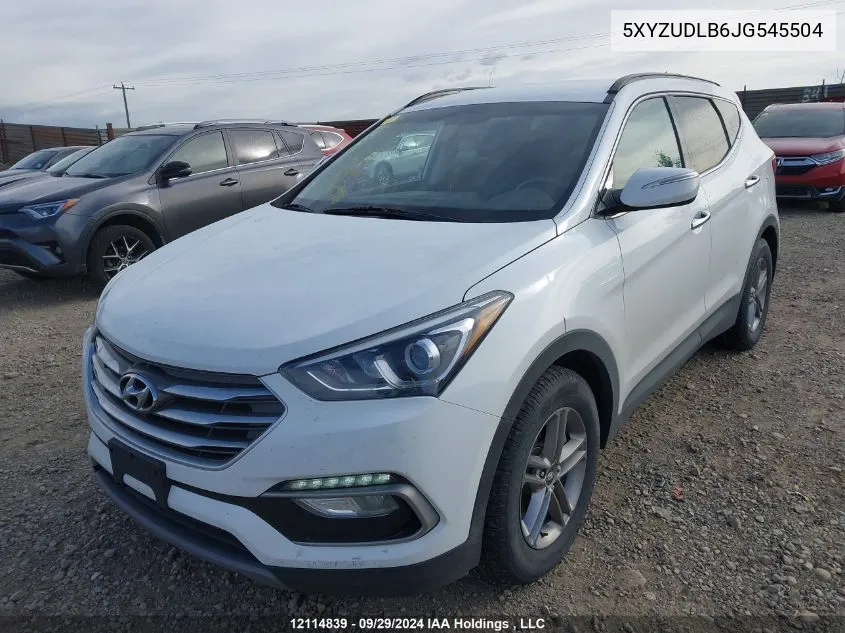 2018 Hyundai Santa Fe Sport VIN: 5XYZUDLB6JG545504 Lot: 12114839