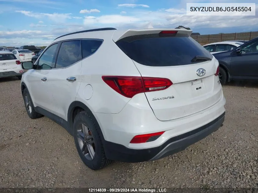 5XYZUDLB6JG545504 2018 Hyundai Santa Fe Sport