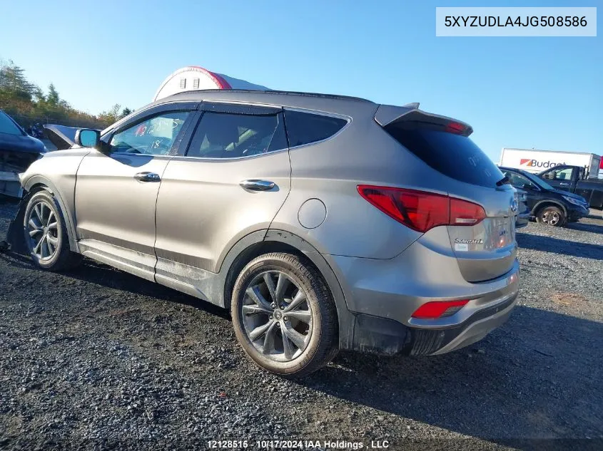 2018 Hyundai Santa Fe Sport VIN: 5XYZUDLA4JG508586 Lot: 12128515