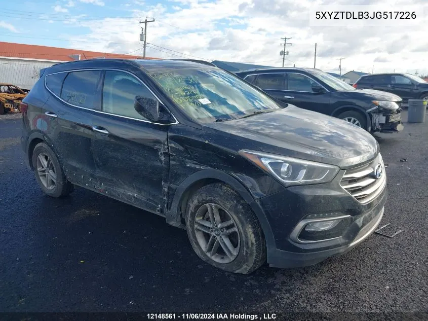 2018 Hyundai Santa Fe Sport 2.4 Base VIN: 5XYZTDLB3JG517226 Lot: 12148561