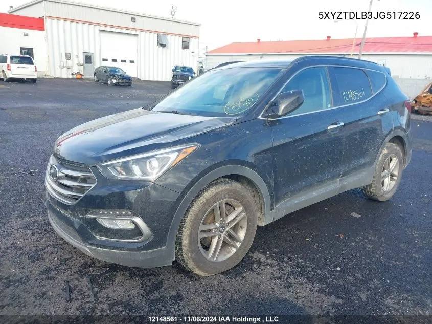 2018 Hyundai Santa Fe Sport 2.4 Base VIN: 5XYZTDLB3JG517226 Lot: 12148561