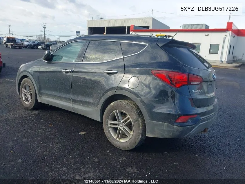 2018 Hyundai Santa Fe Sport 2.4 Base VIN: 5XYZTDLB3JG517226 Lot: 12148561