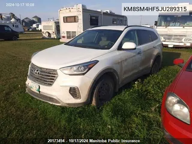 KM8SM4HF5JU289315 2018 Hyundai Santa Fe Xl