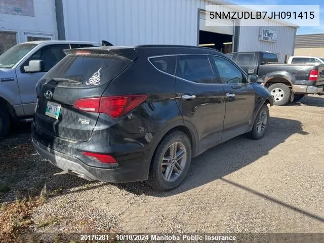 2018 Hyundai Santa Fe Sport VIN: 5NMZUDLB7JH091415 Lot: 20176281