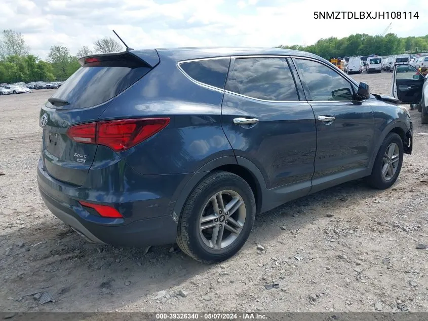 2018 Hyundai Santa Fe Sport 2.4L VIN: 5NMZTDLBXJH108114 Lot: 39326340