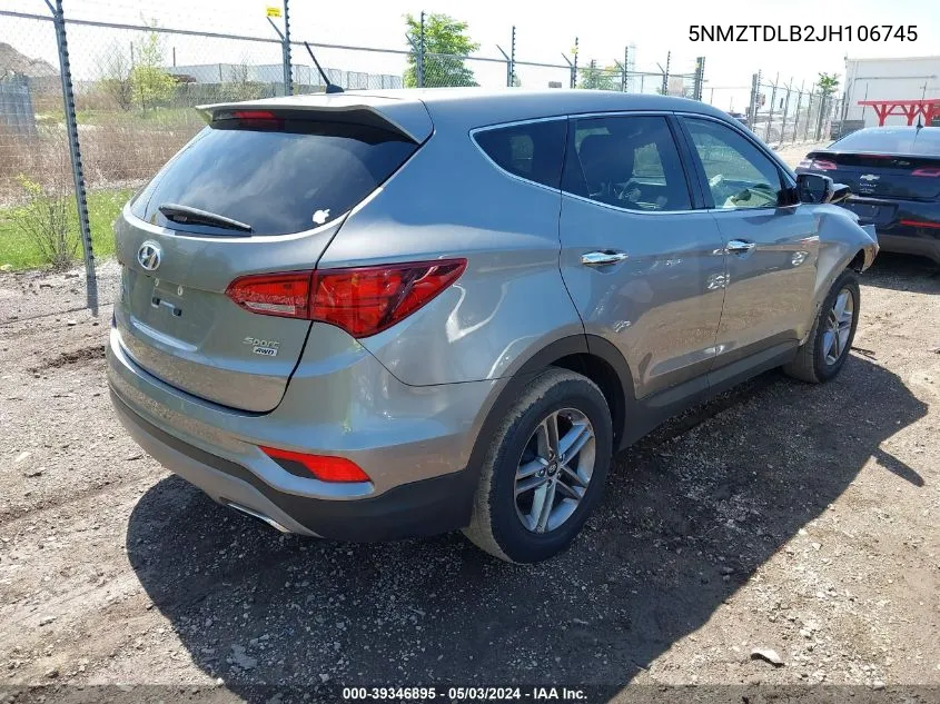 5NMZTDLB2JH106745 2018 Hyundai Santa Fe Sport 2.4L