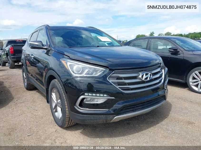 2018 Hyundai Santa Fe Sport 2.4L VIN: 5NMZUDLB0JH074875 Lot: 39503139