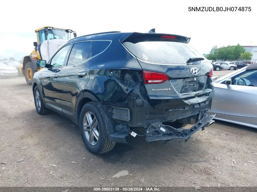 5NMZUDLB0JH074875 2018 Hyundai Santa Fe Sport 2.4L