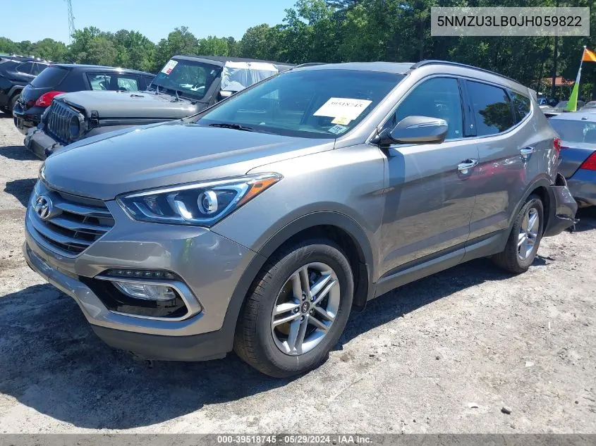 2018 Hyundai Santa Fe Sport 2.4L VIN: 5NMZU3LB0JH059822 Lot: 39518745