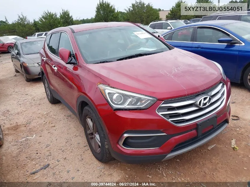 2018 Hyundai Santa Fe Sport 2.4L VIN: 5XYZT3LB0JG554051 Lot: 39744824