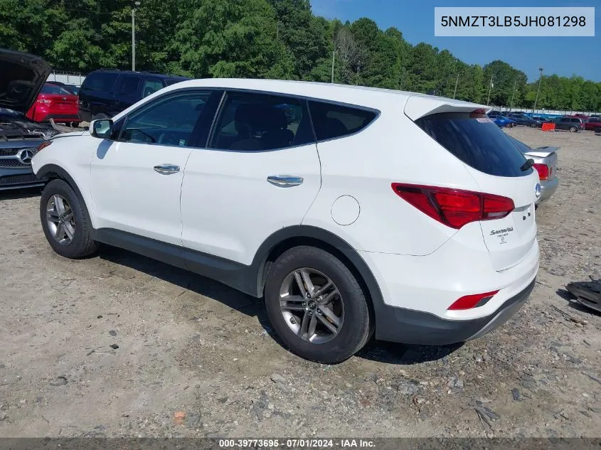 5NMZT3LB5JH081298 2018 Hyundai Santa Fe Sport 2.4L