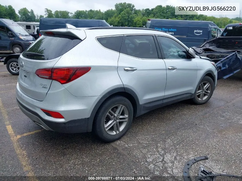 2018 Hyundai Santa Fe Sport 2.4L VIN: 5XYZUDLB9JG566220 Lot: 39788571