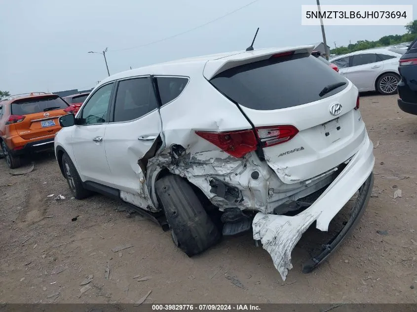 2018 Hyundai Santa Fe Sport 2.4L VIN: 5NMZT3LB6JH073694 Lot: 39829776