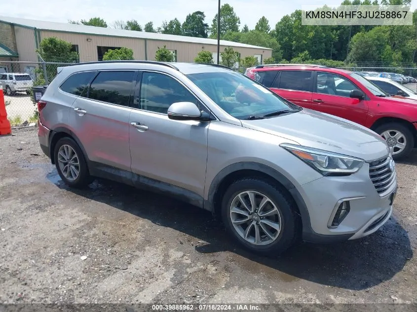 KM8SN4HF3JU258867 2018 Hyundai Santa Fe Se