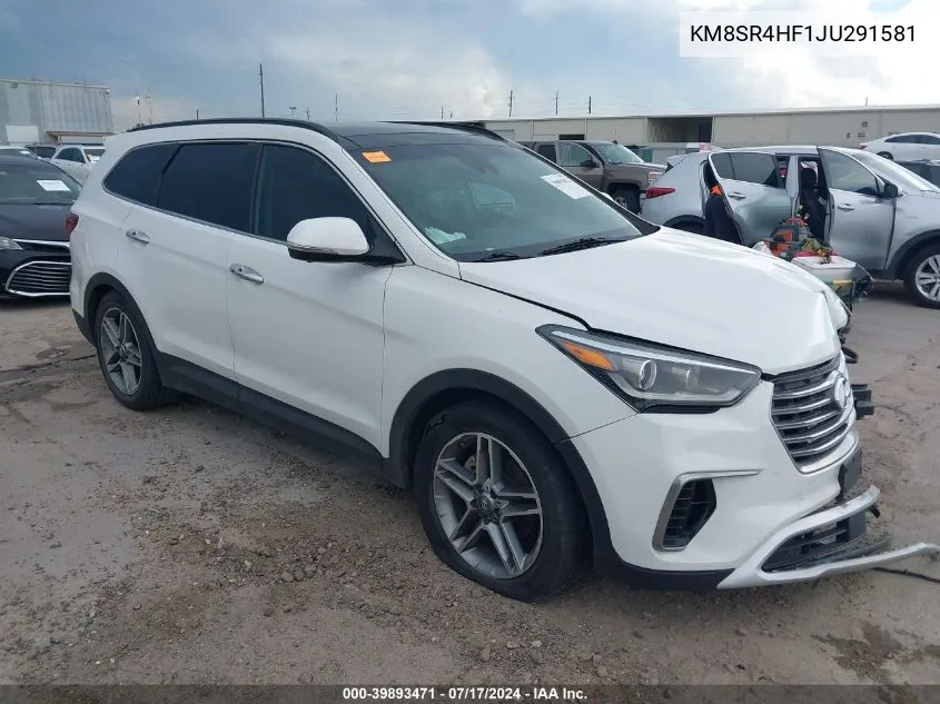 2018 Hyundai Santa Fe Se Ultimate VIN: KM8SR4HF1JU291581 Lot: 39893471