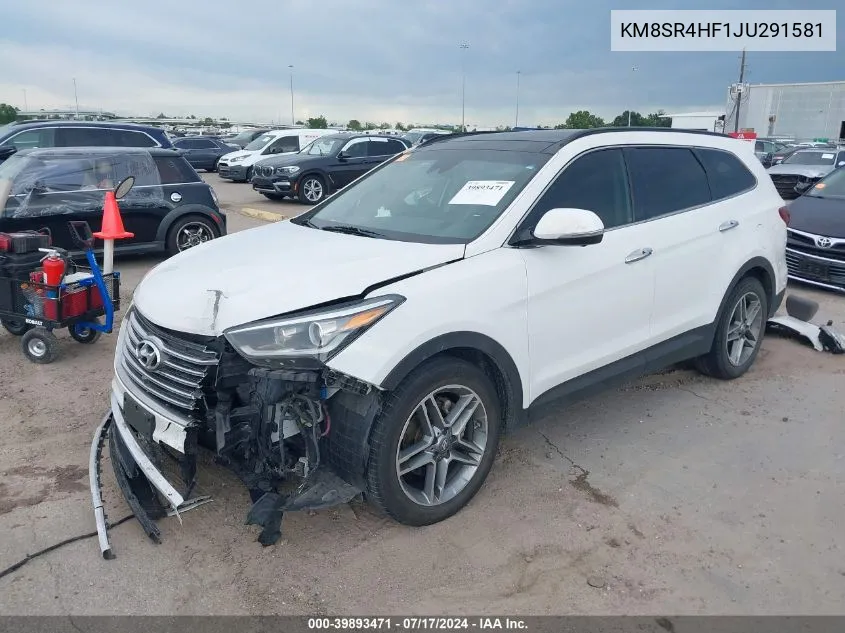 2018 Hyundai Santa Fe Se Ultimate VIN: KM8SR4HF1JU291581 Lot: 39893471