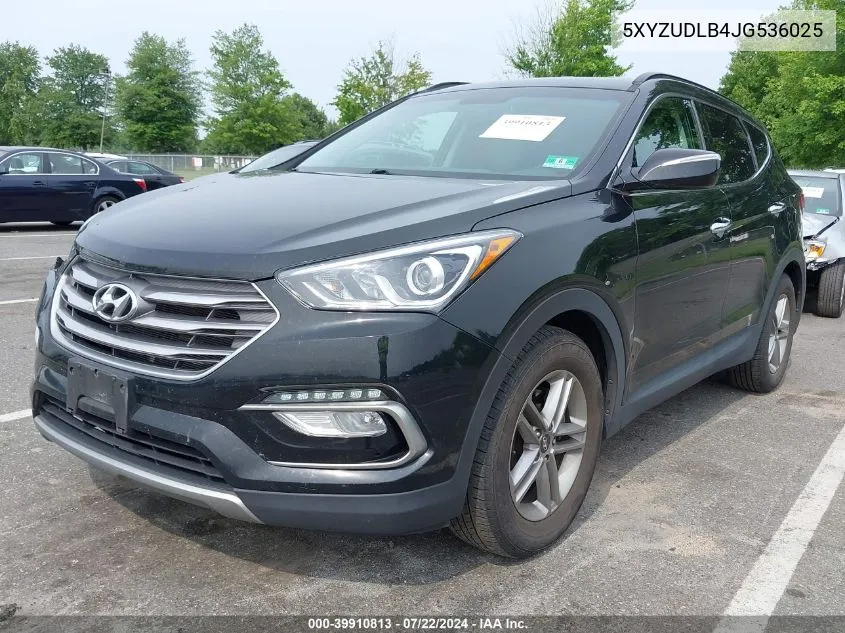 2018 Hyundai Santa Fe Sport 2.4L VIN: 5XYZUDLB4JG536025 Lot: 39910813