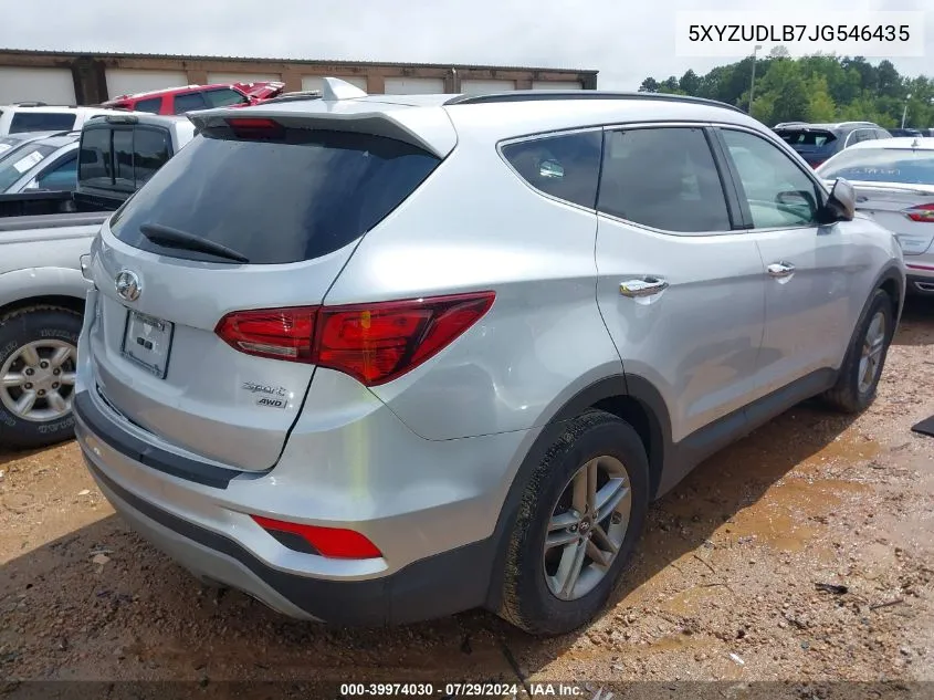 2018 Hyundai Santa Fe Sport 2.4L VIN: 5XYZUDLB7JG546435 Lot: 39974030