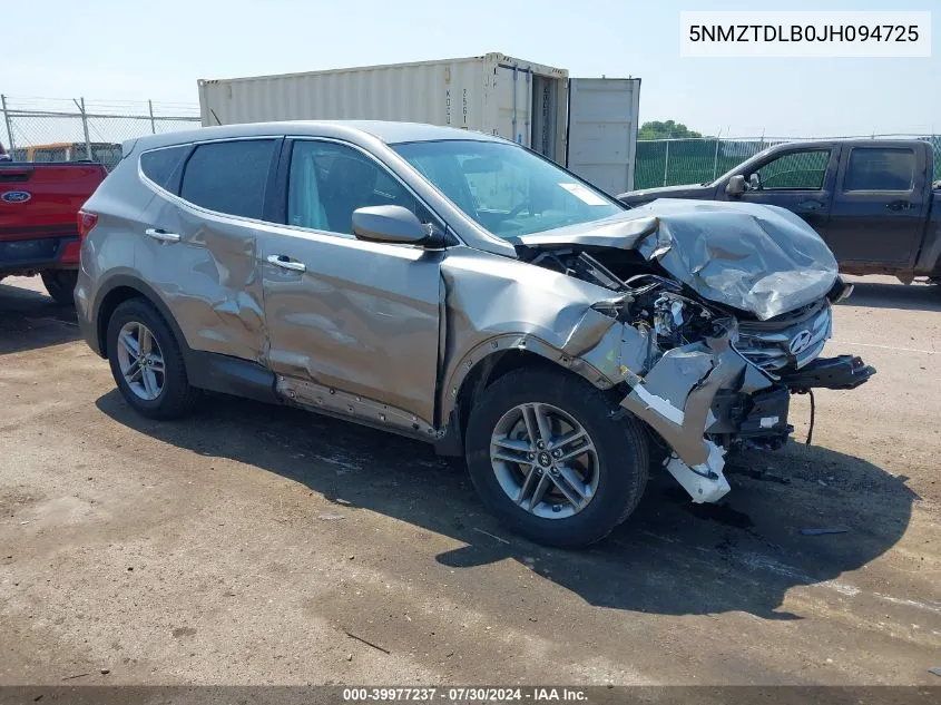 2018 Hyundai Santa Fe Sport 2.4L VIN: 5NMZTDLB0JH094725 Lot: 39977237