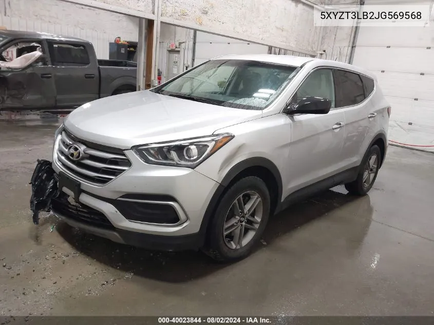 2018 Hyundai Santa Fe Sport 2.4L VIN: 5XYZT3LB2JG569568 Lot: 40023844