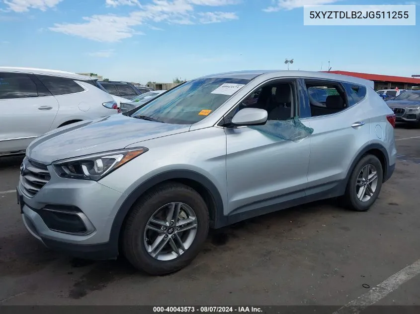 2018 Hyundai Santa Fe Sport 2.4L VIN: 5XYZTDLB2JG511255 Lot: 40043573