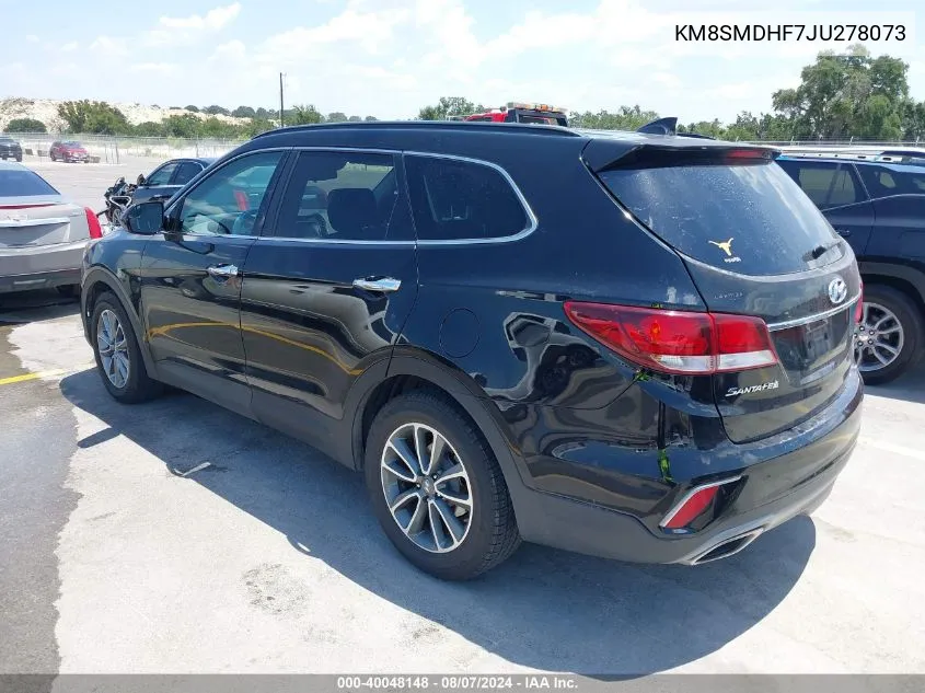 KM8SMDHF7JU278073 2018 Hyundai Santa Fe Se