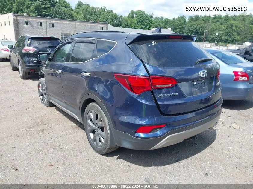 5XYZWDLA9JG535583 2018 Hyundai Santa Fe Sport 2.0T Ultimate