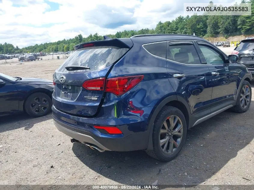 2018 Hyundai Santa Fe Sport 2.0T Ultimate VIN: 5XYZWDLA9JG535583 Lot: 40079986