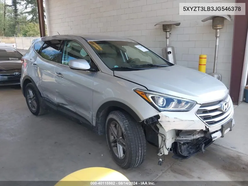 2018 Hyundai Santa Fe Sport 2.4L VIN: 5XYZT3LB3JG546378 Lot: 40115982