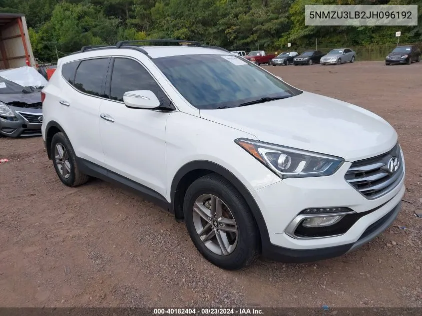 2018 Hyundai Santa Fe Sport 2.4L VIN: 5NMZU3LB2JH096192 Lot: 40182404