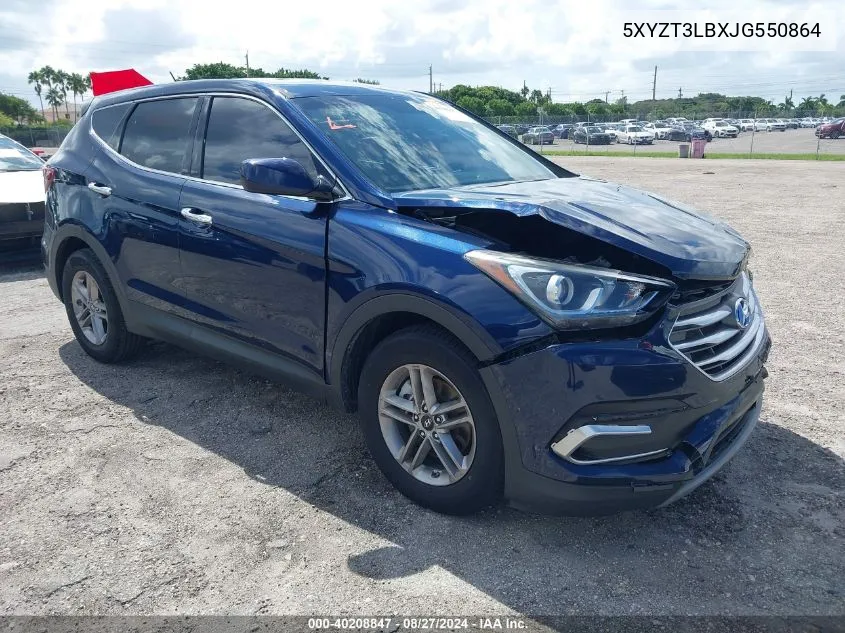 2018 Hyundai Santa Fe Sport 2.4L VIN: 5XYZT3LBXJG550864 Lot: 40208847