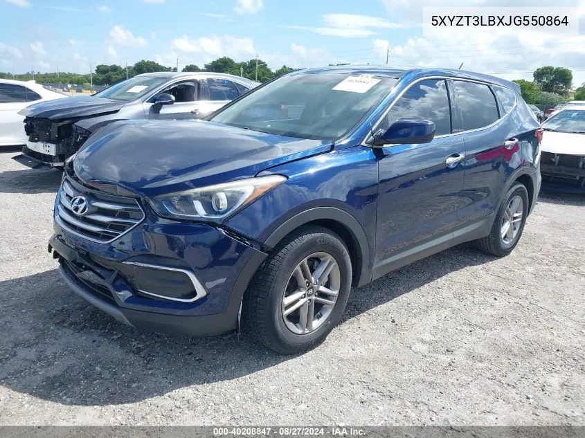 2018 Hyundai Santa Fe Sport 2.4L VIN: 5XYZT3LBXJG550864 Lot: 40208847