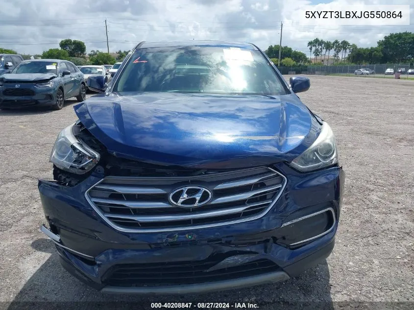 2018 Hyundai Santa Fe Sport 2.4L VIN: 5XYZT3LBXJG550864 Lot: 40208847