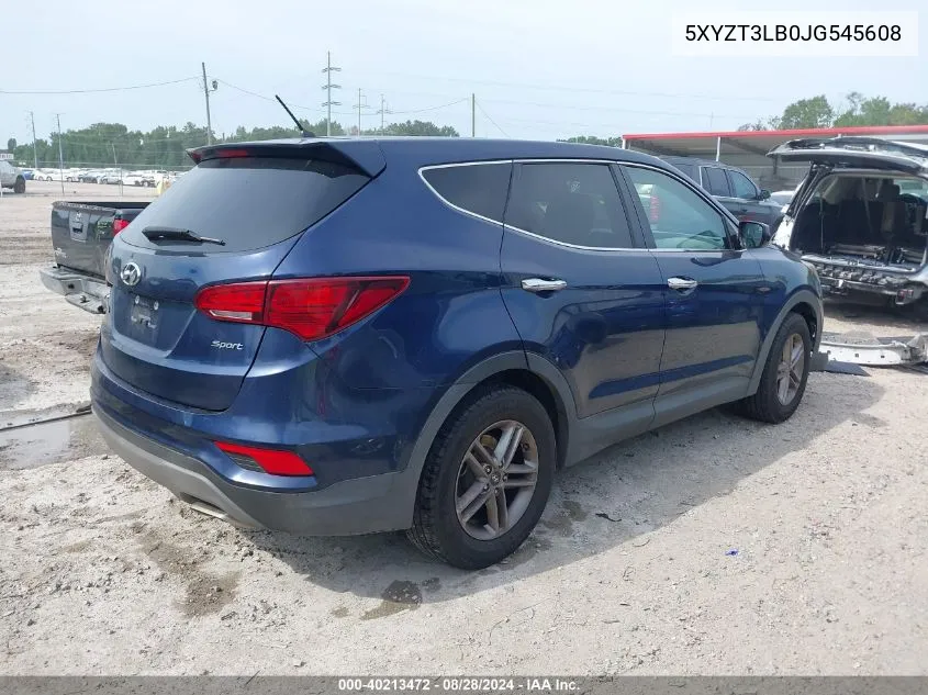 2018 Hyundai Santa Fe Sport 2.4L VIN: 5XYZT3LB0JG545608 Lot: 40213472