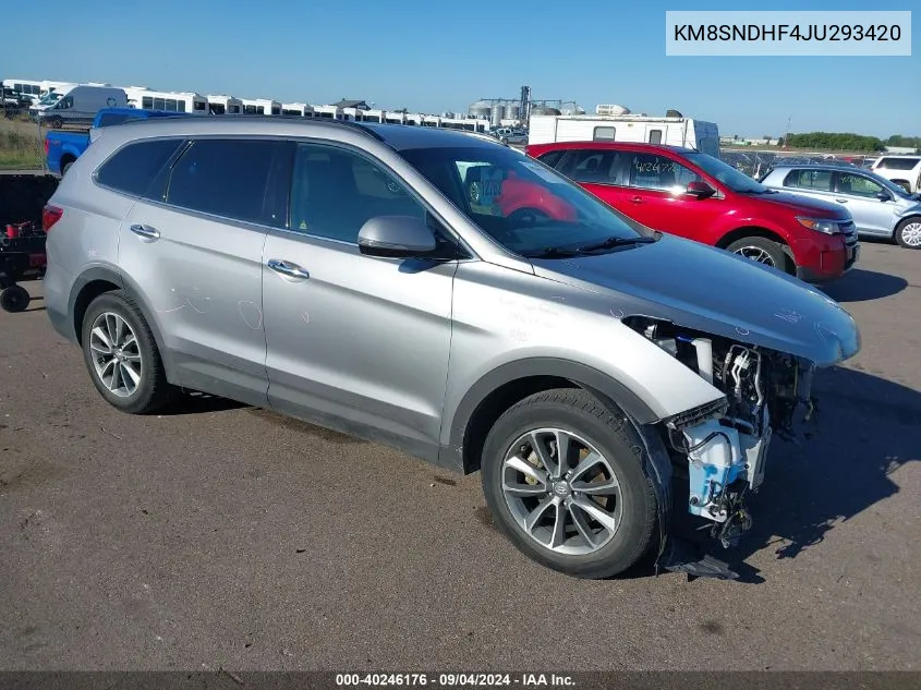 KM8SNDHF4JU293420 2018 Hyundai Santa Fe Se