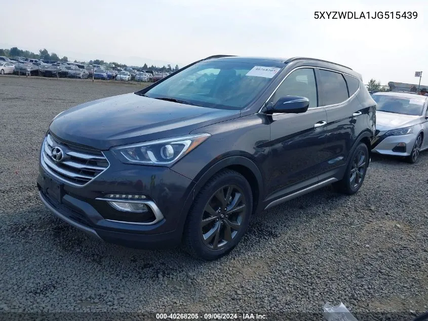 5XYZWDLA1JG515439 2018 Hyundai Santa Fe Sport 2.0T Ultimate