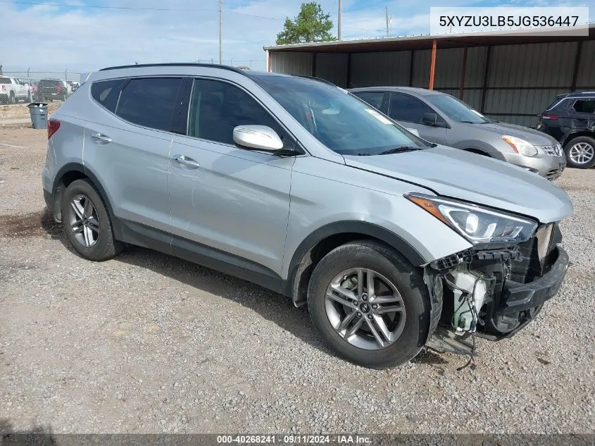 5XYZU3LB5JG536447 2018 Hyundai Santa Fe Sport