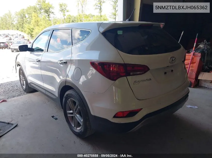 2018 Hyundai Santa Fe Sport 2.4L VIN: 5NMZTDLBXJH065362 Lot: 40270558