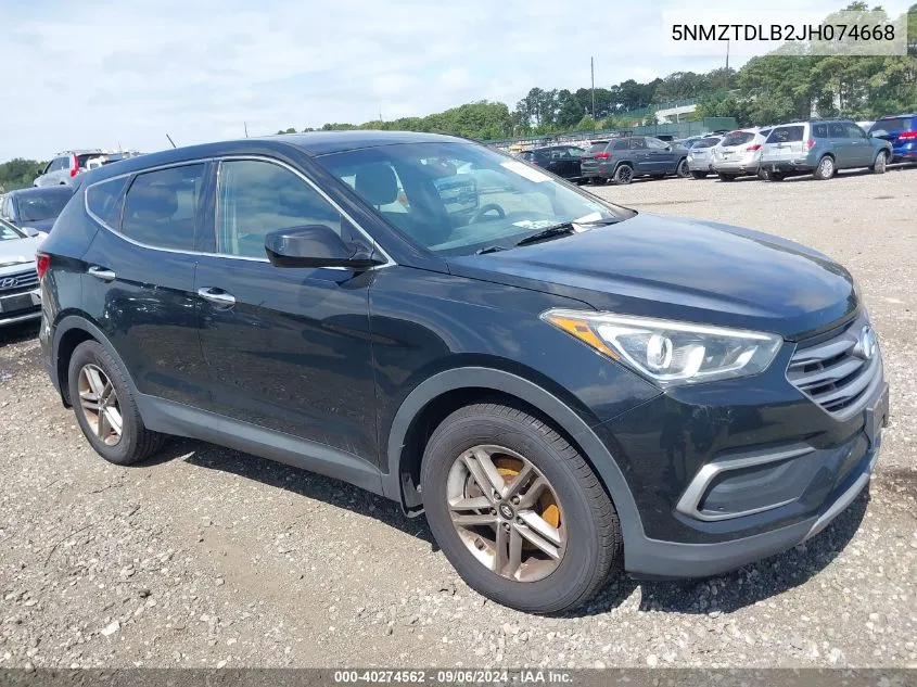 2018 Hyundai Santa Fe Sport 2.4L VIN: 5NMZTDLB2JH074668 Lot: 40274562