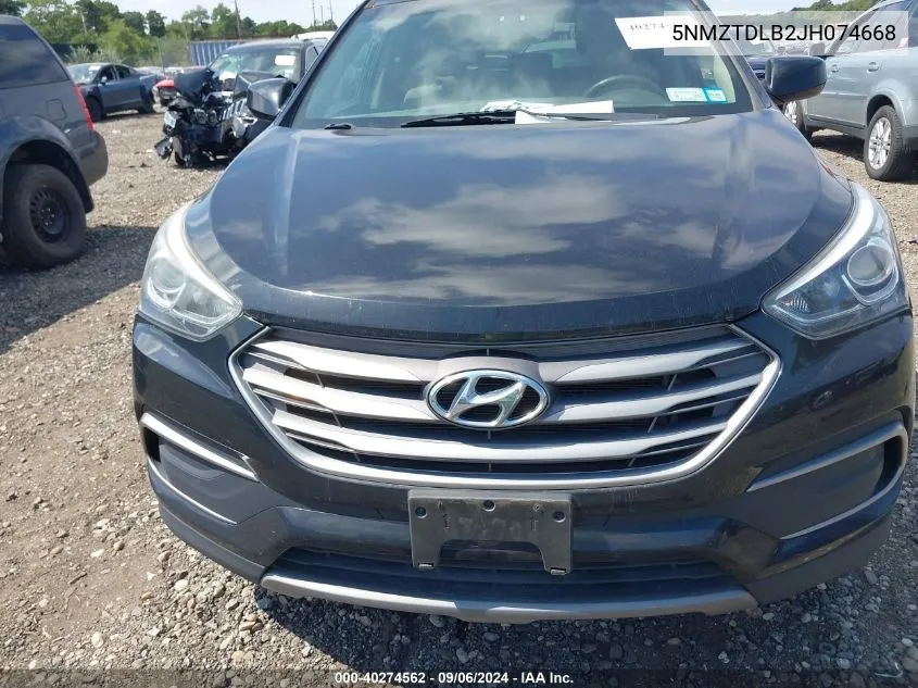 5NMZTDLB2JH074668 2018 Hyundai Santa Fe Sport 2.4L