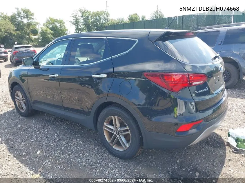 5NMZTDLB2JH074668 2018 Hyundai Santa Fe Sport 2.4L