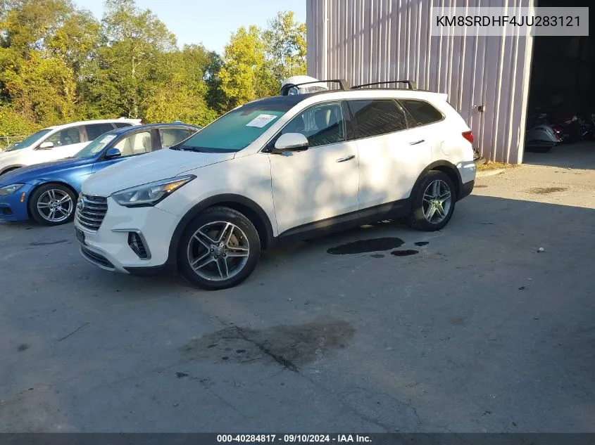 2018 Hyundai Santa Fe Se/Limited VIN: KM8SRDHF4JU283121 Lot: 40284817