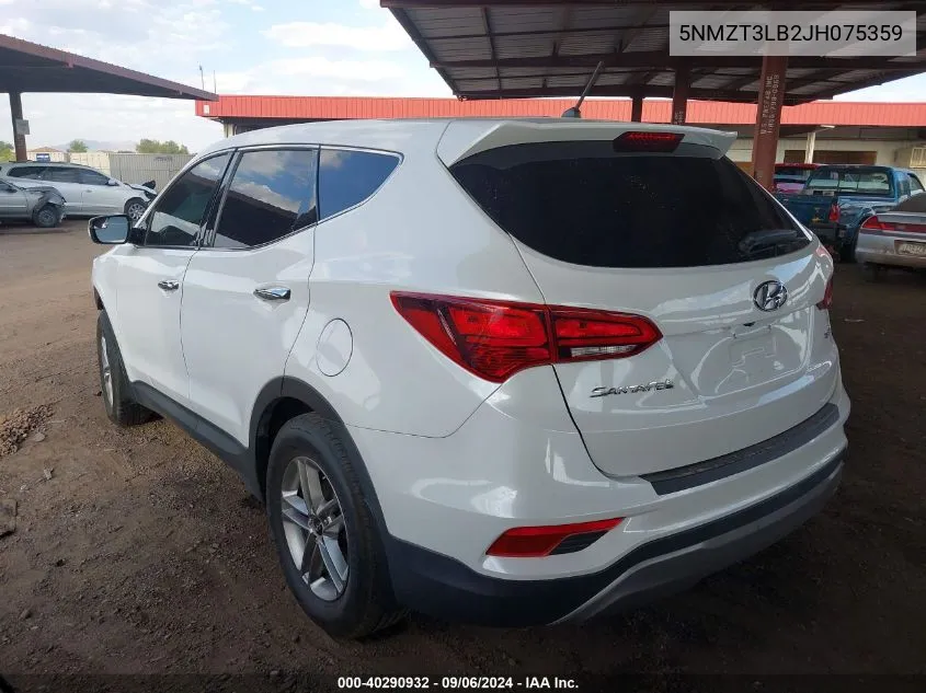 2018 Hyundai Santa Fe Sport 2.4L VIN: 5NMZT3LB2JH075359 Lot: 40290932